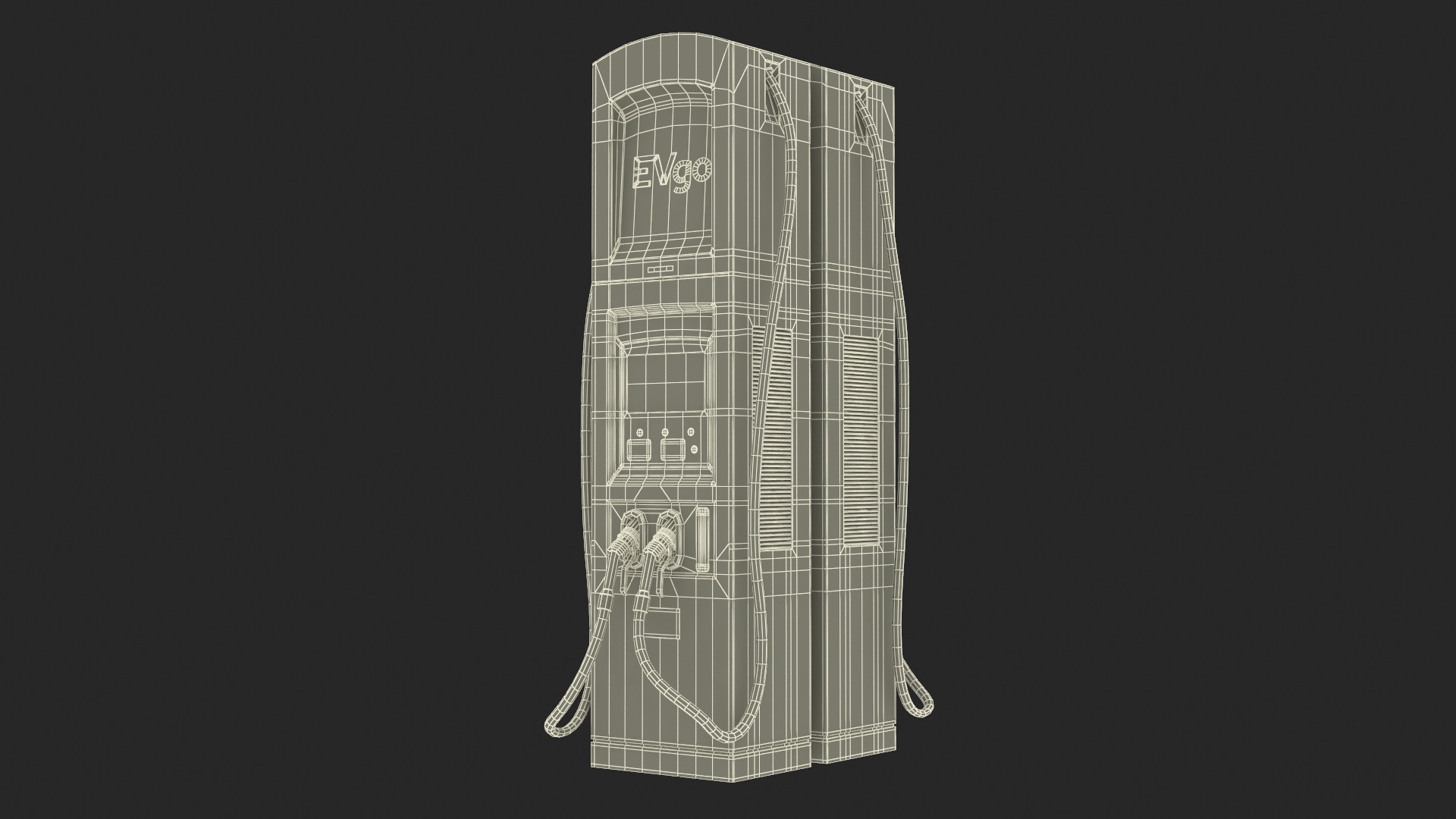 Charging Station and Electric Cars 3D model