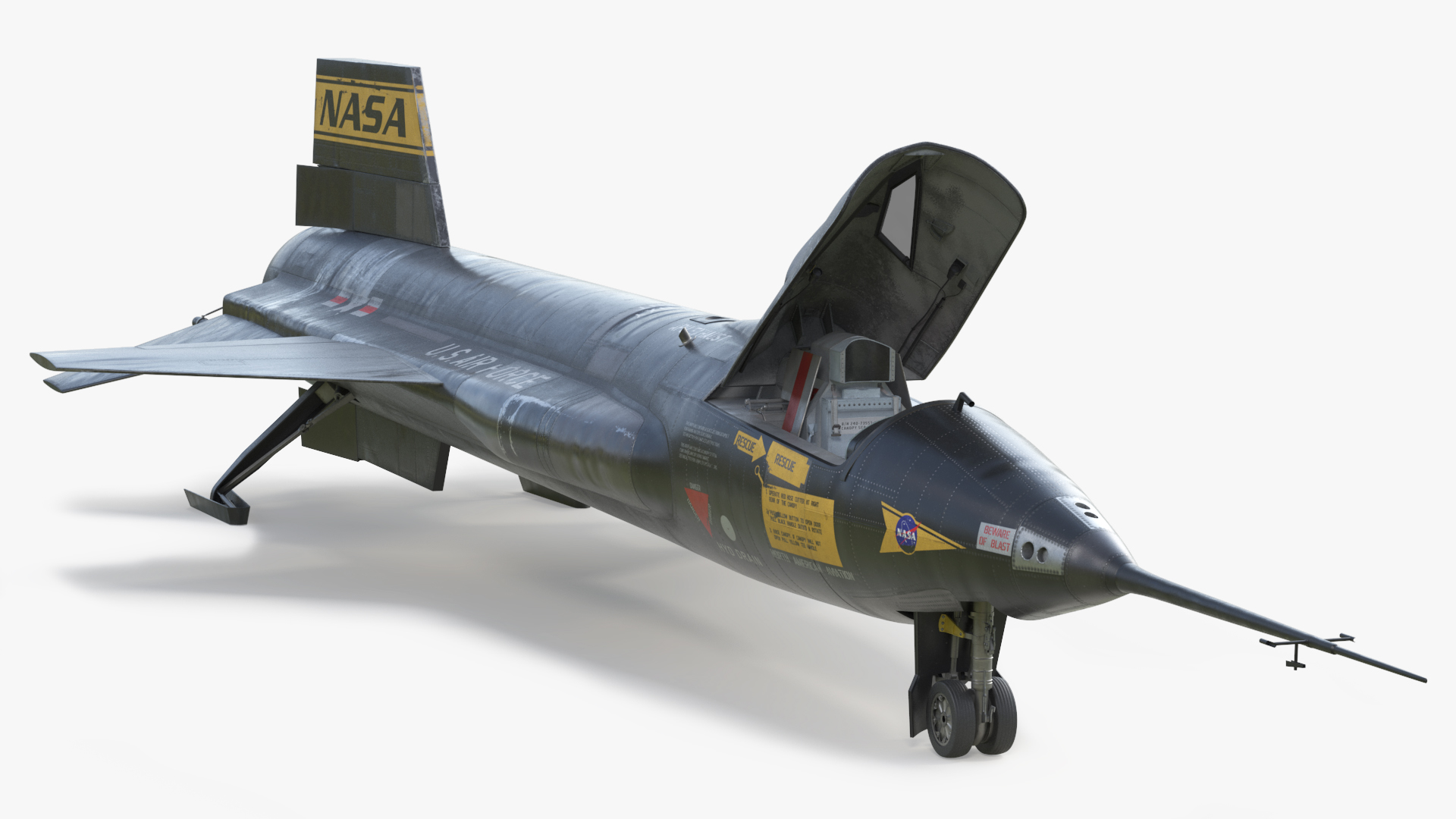 North American X-15 Rocket Aircraft Experimental - Rigged