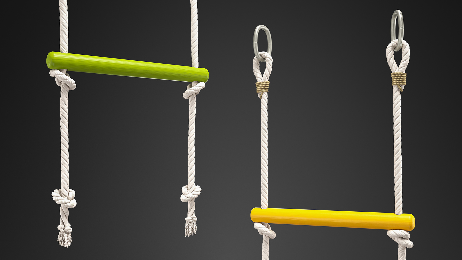 3D Colored Wooden Rope Ladder