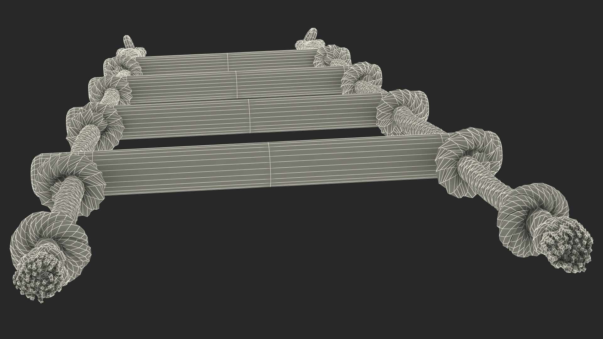 3D Colored Wooden Rope Ladder