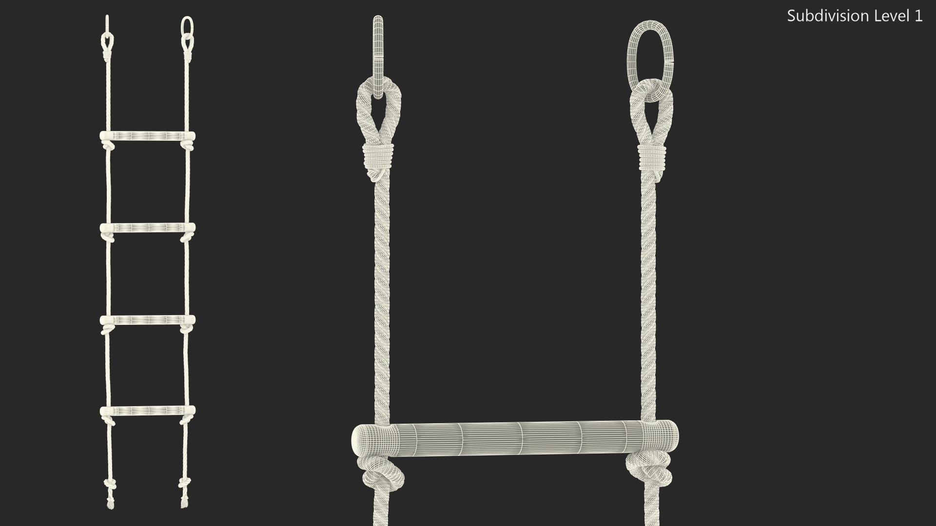 3D Colored Wooden Rope Ladder