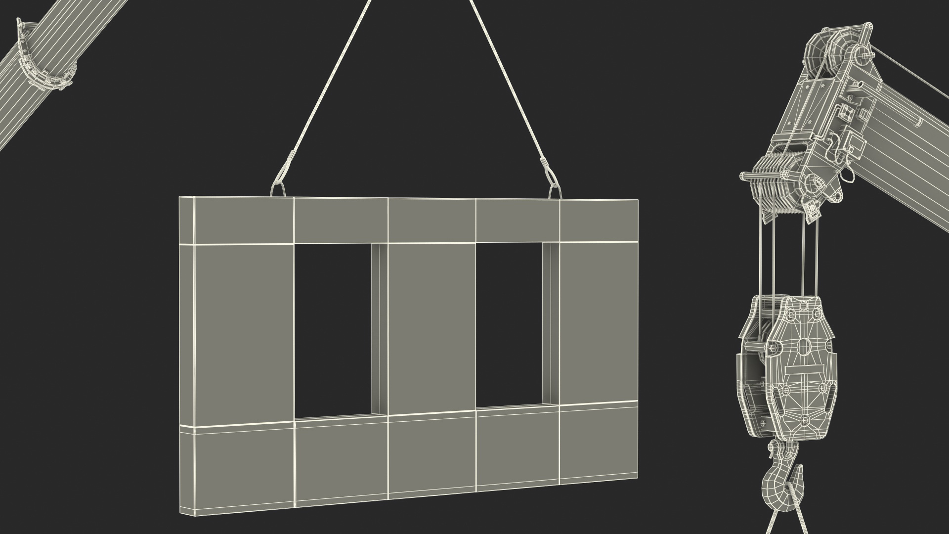 Mobile Crane Liebherr Working 3D model