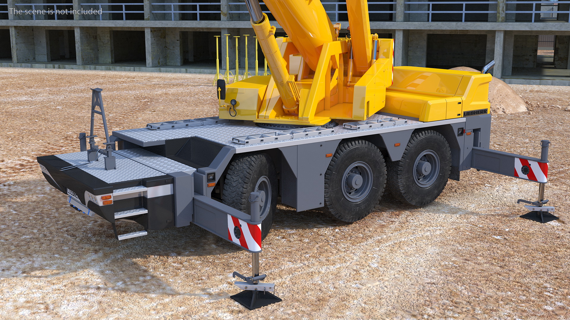 Mobile Crane Liebherr Working 3D model