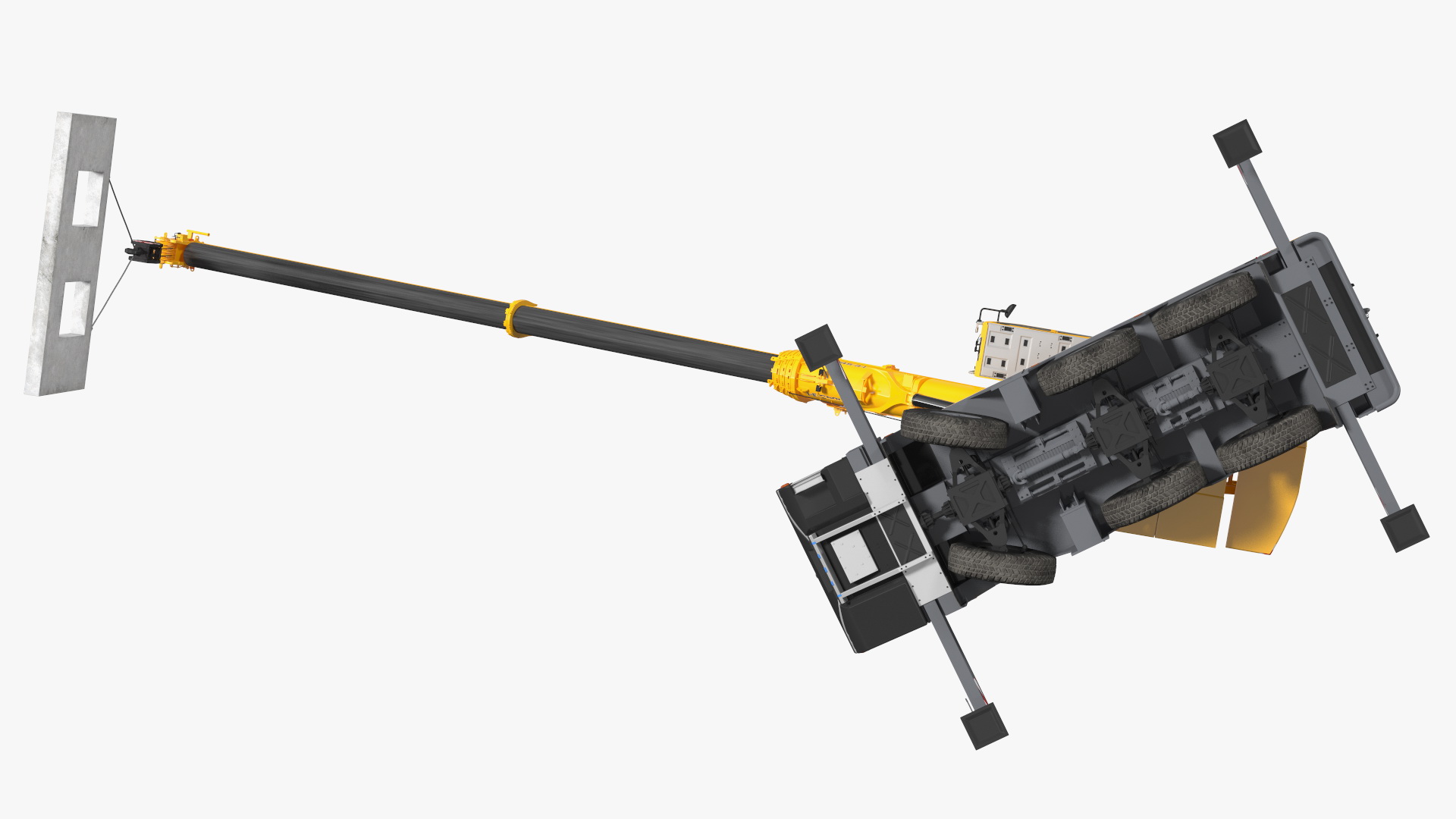 Mobile Crane Liebherr Working 3D model