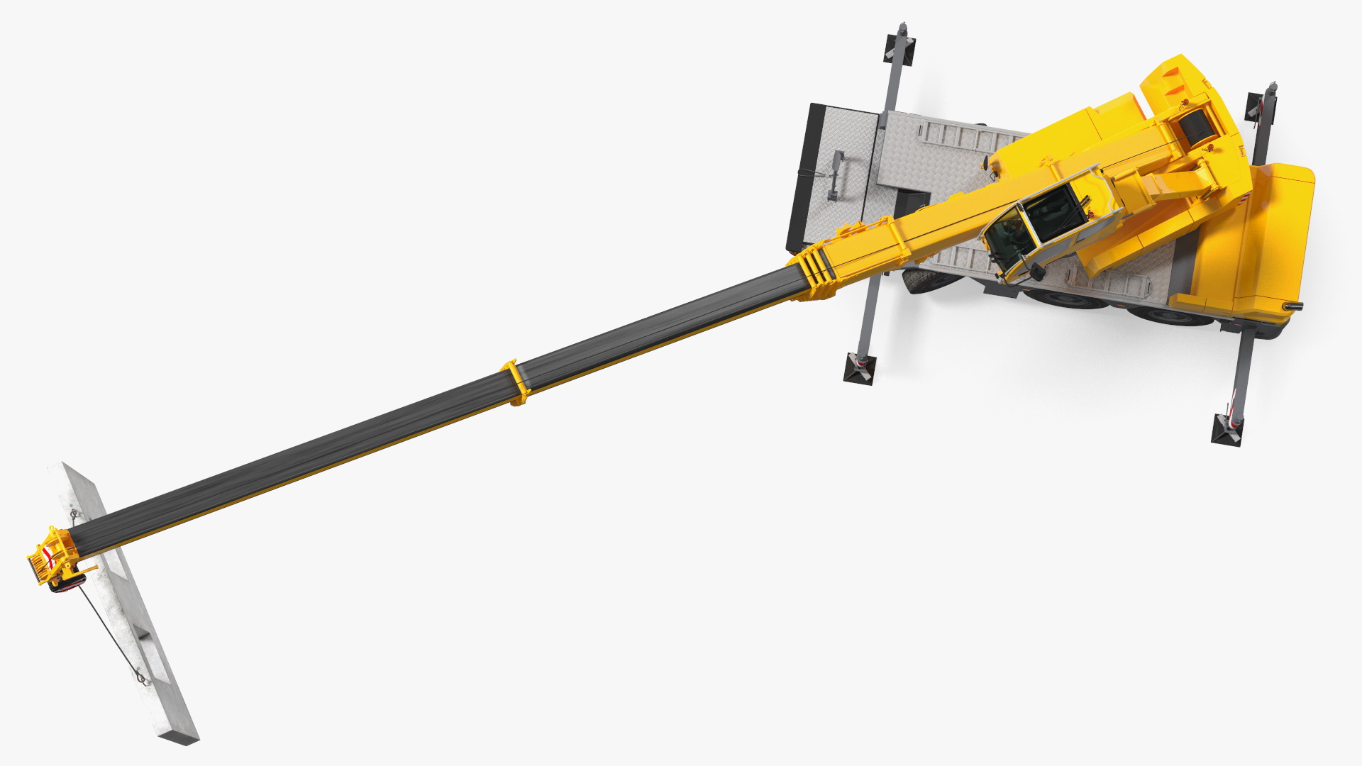 Mobile Crane Liebherr Working 3D model