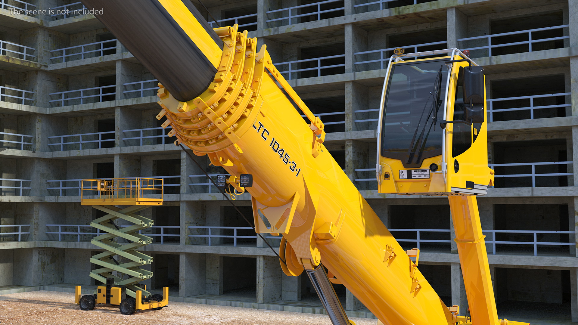 Mobile Crane Liebherr Working 3D model