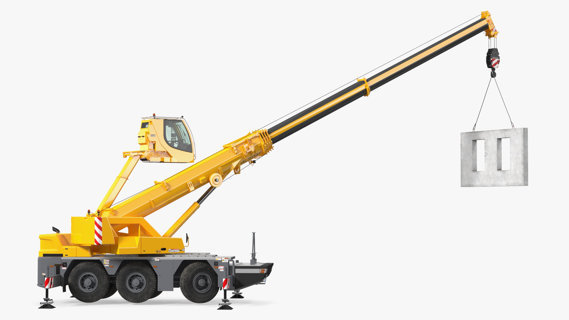 Mobile Crane Liebherr Working 3D model