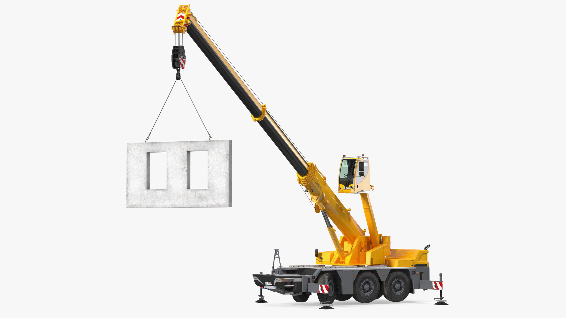 Mobile Crane Liebherr Working 3D model