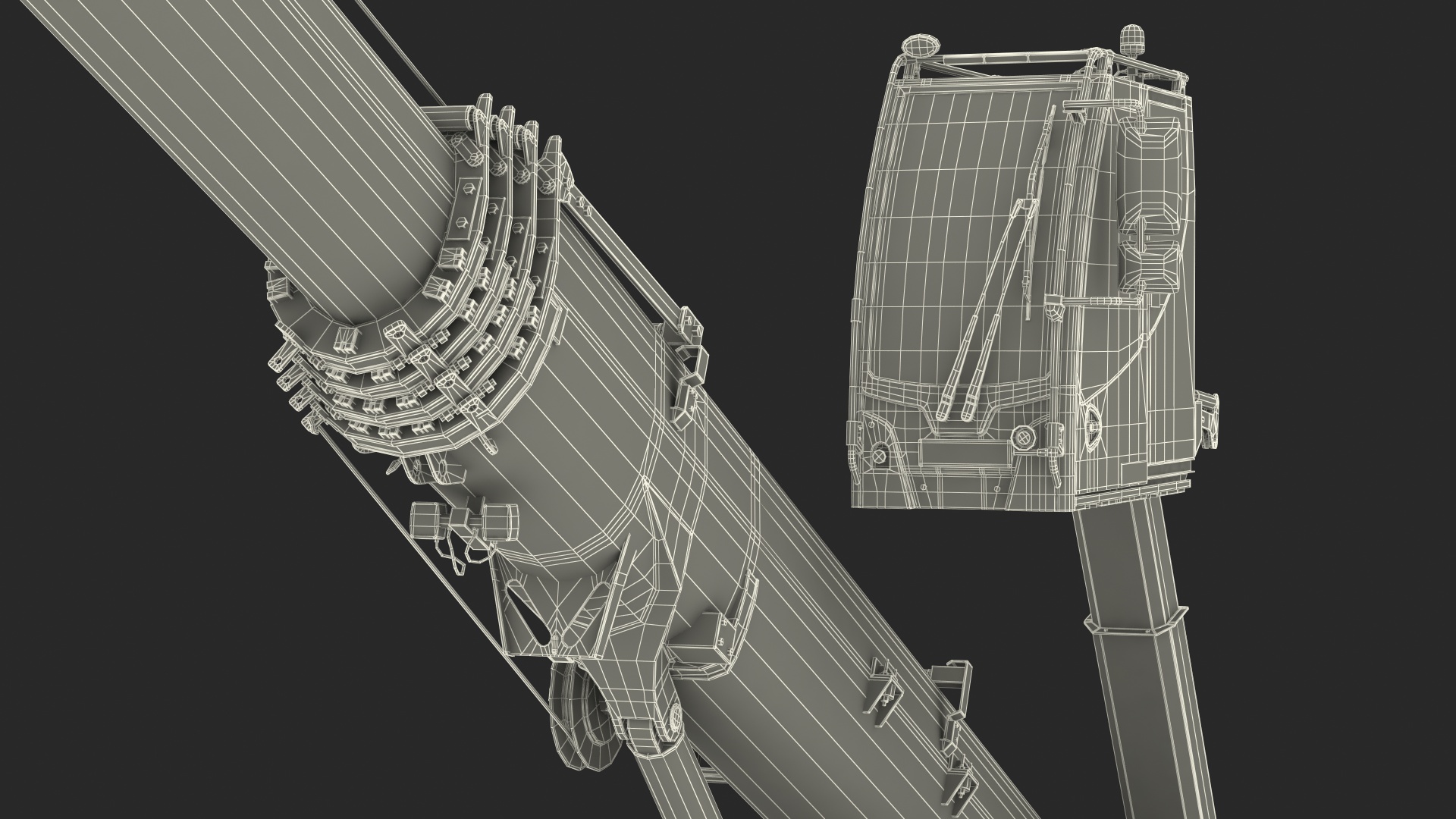 Mobile Crane Liebherr Working 3D model