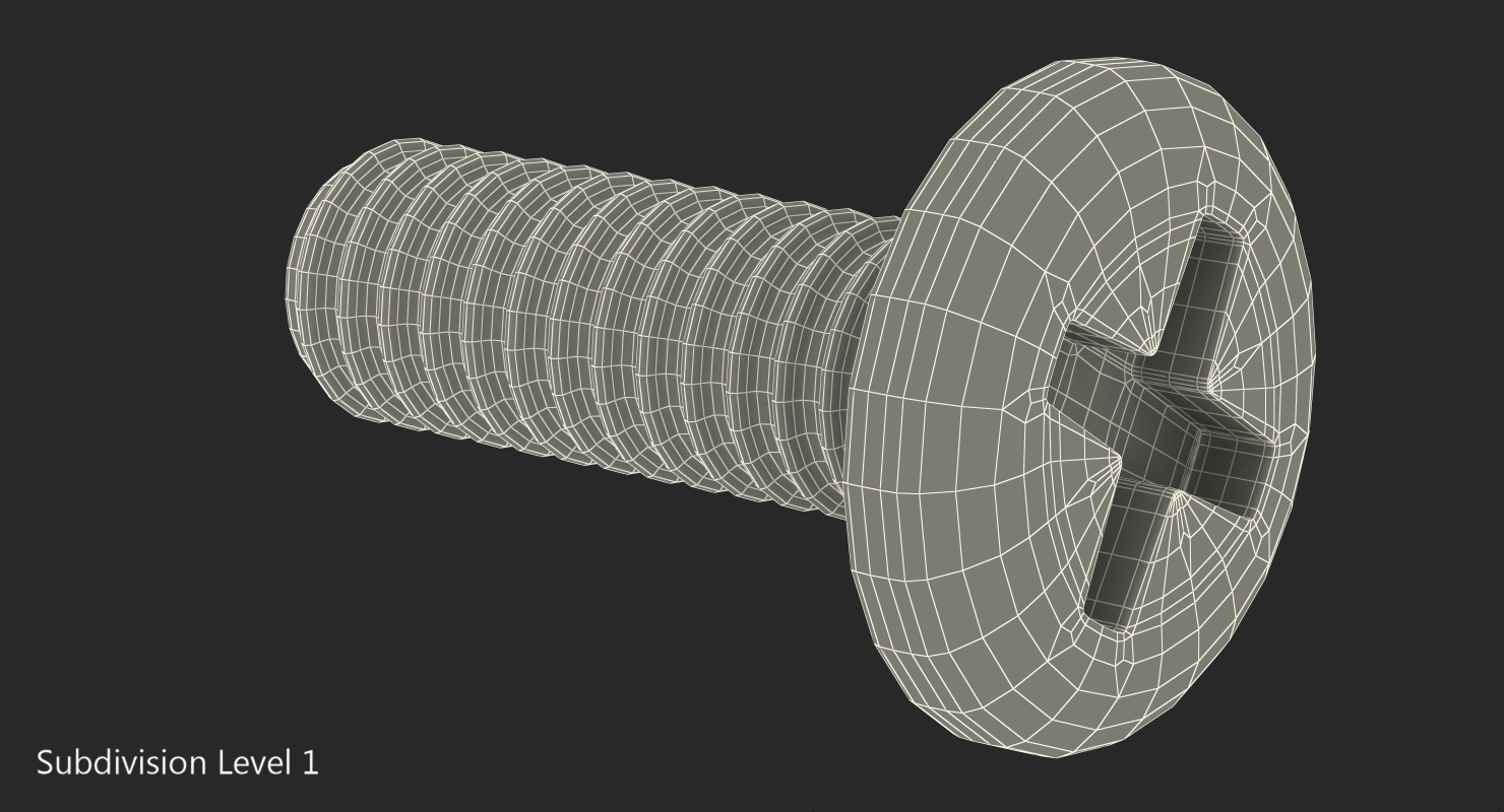 3D Machine Screw model