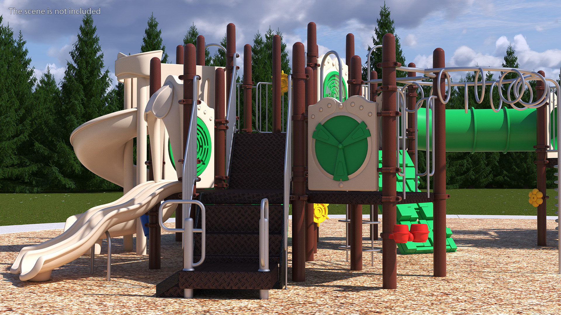 3D model Commercial Kids Playground Set