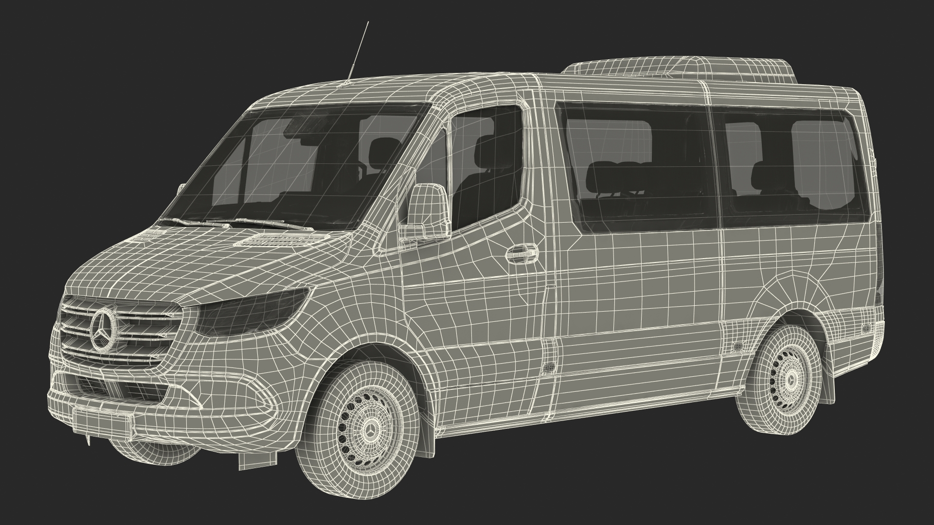 3D model Mercedes Sprinter Tourer 319 Rigged