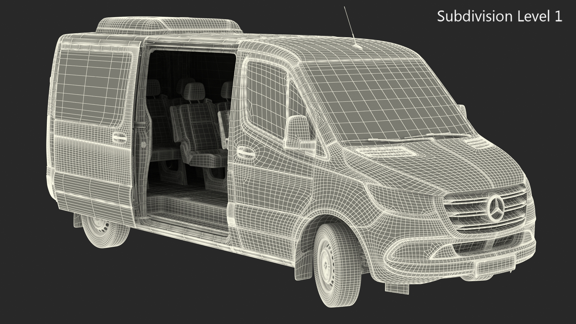 3D model Mercedes Sprinter Tourer 319 Rigged