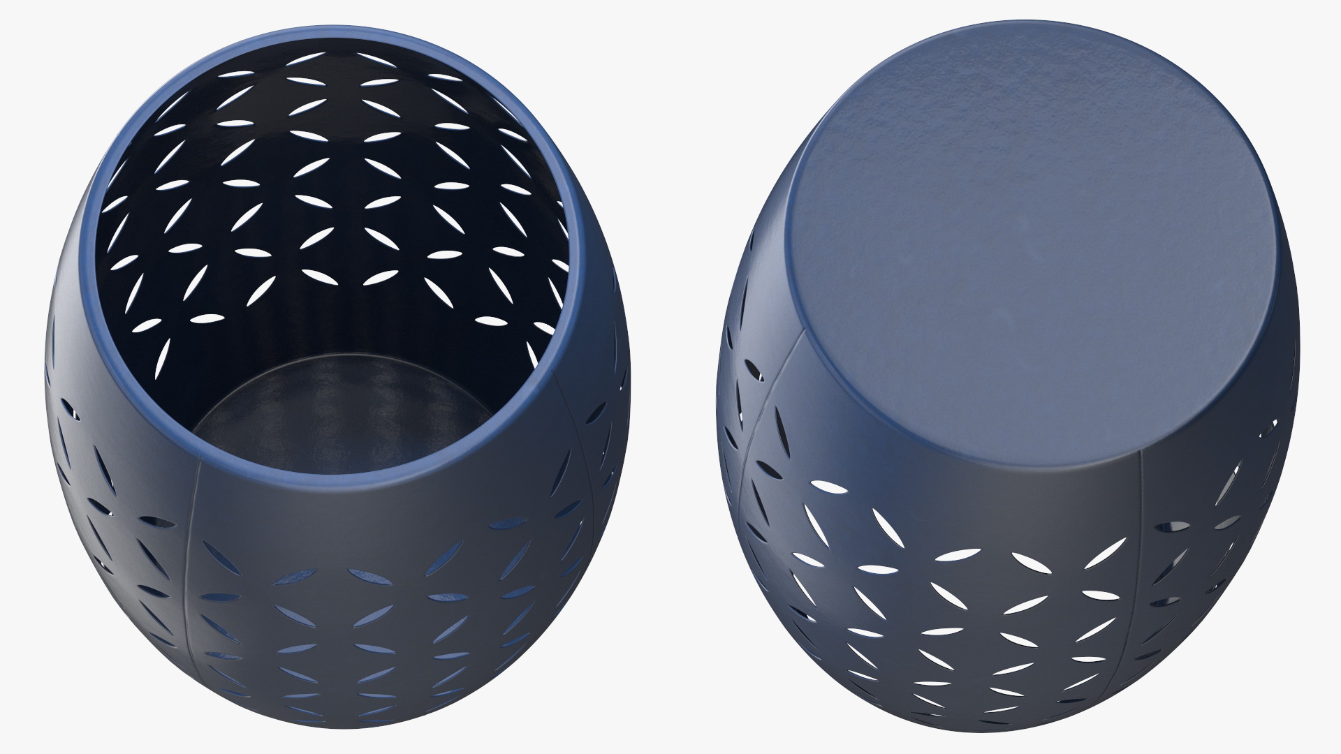 3D Outdoor Decorative End Table Blue model