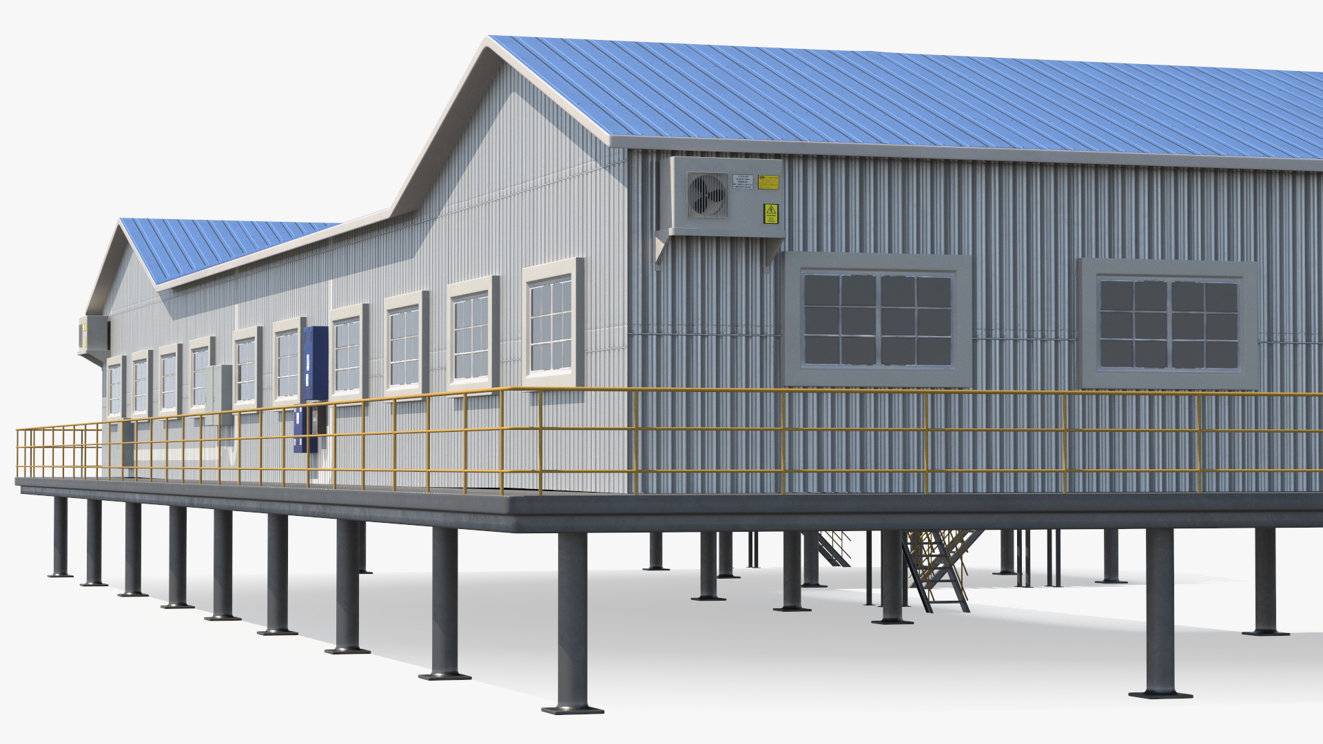 Oil Refinery Control Station Building 3D
