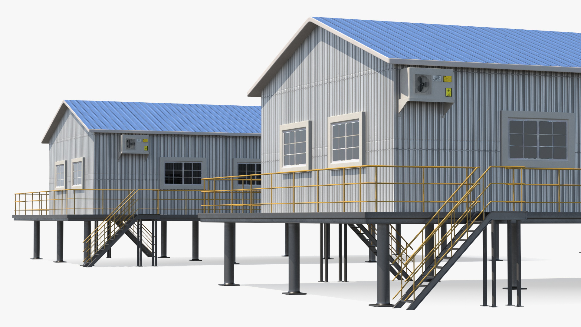 Oil Refinery Control Station Building 3D