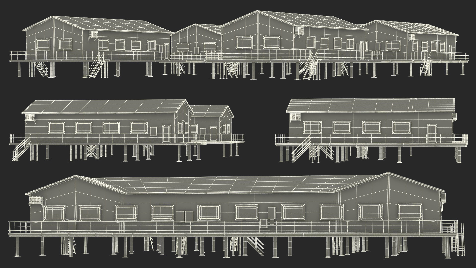 Oil Refinery Control Station Building 3D