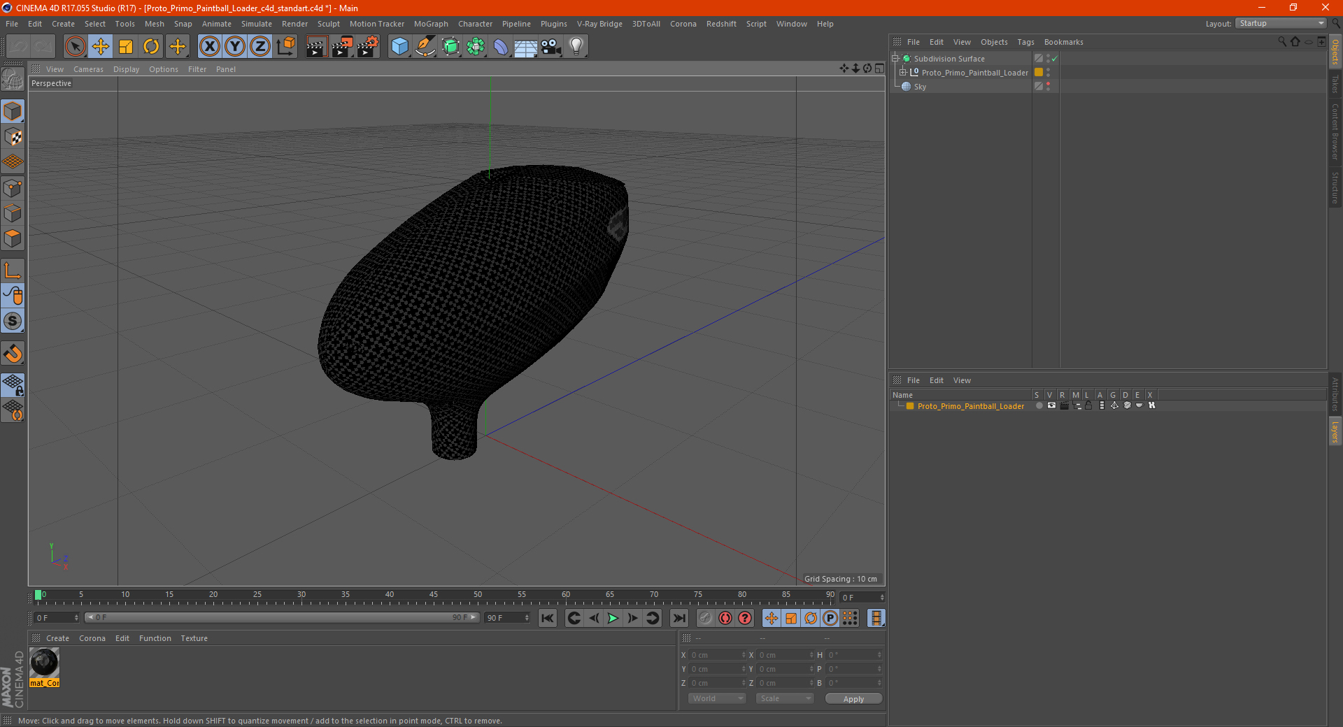 3D Proto Primo Paintball Loader model