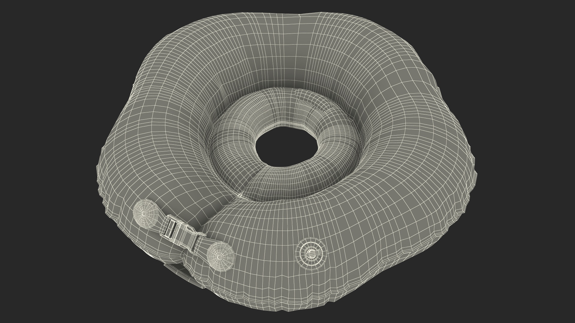3D Baby Swimming with Neck Swim Ring model