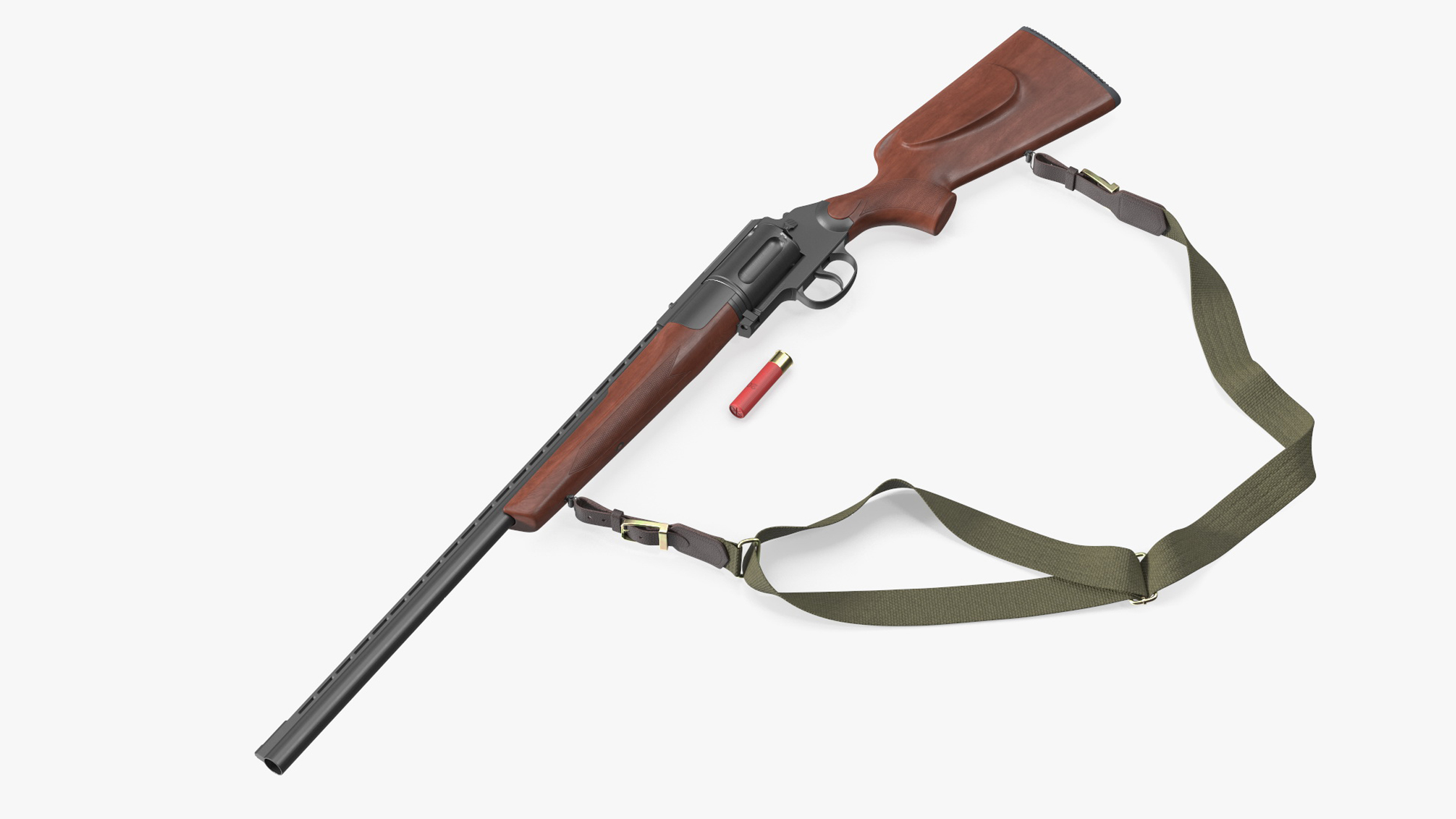 3D Hunting Shotgun MC-255 Wood Rigged for Cinema 4D model