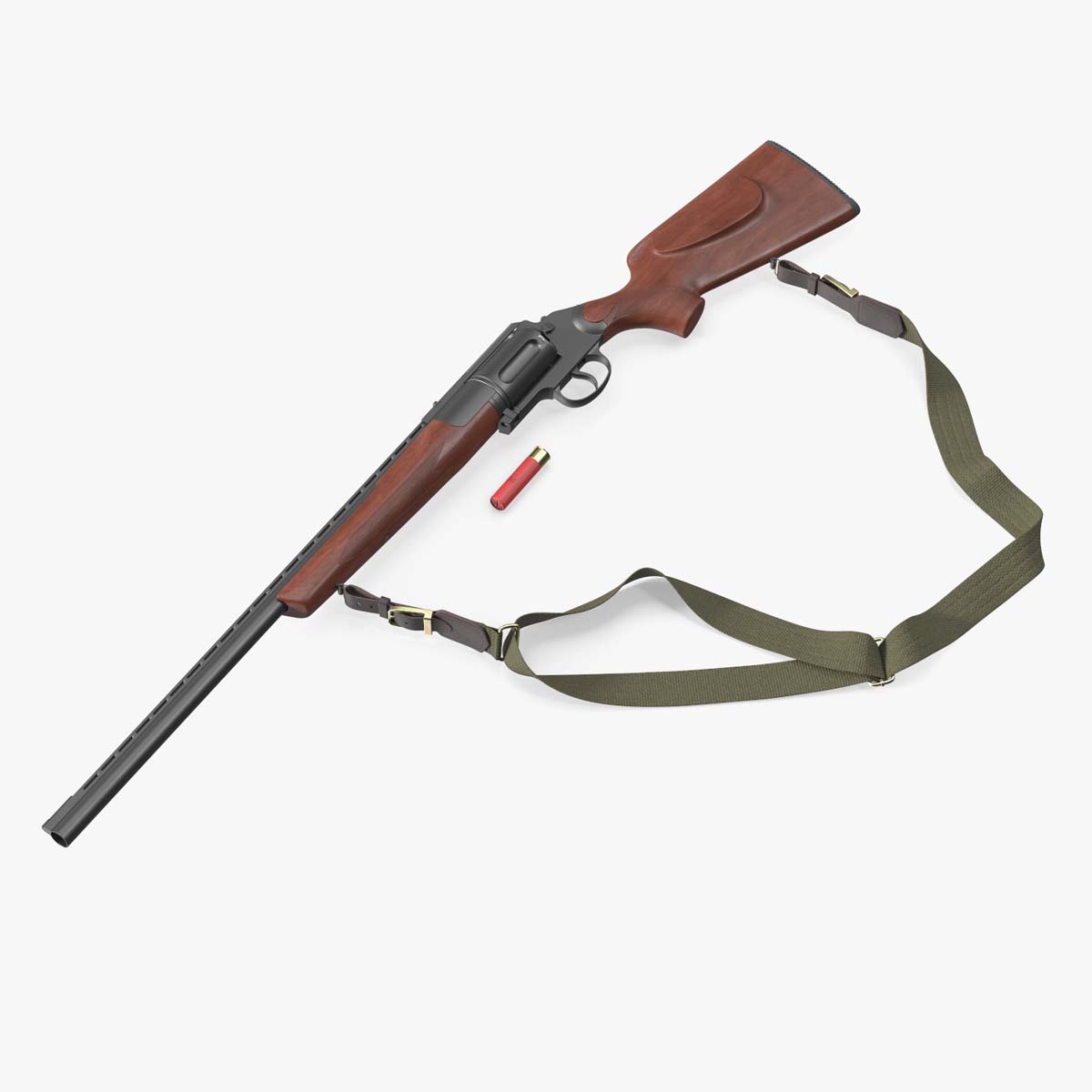 3D Hunting Shotgun MC-255 Wood Rigged for Cinema 4D model