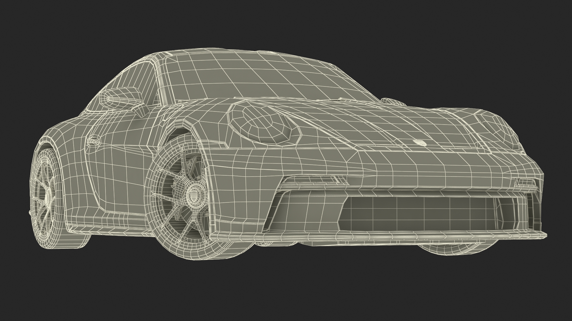 3D Sport Car Porsche 911 2024 Blue Rigged model