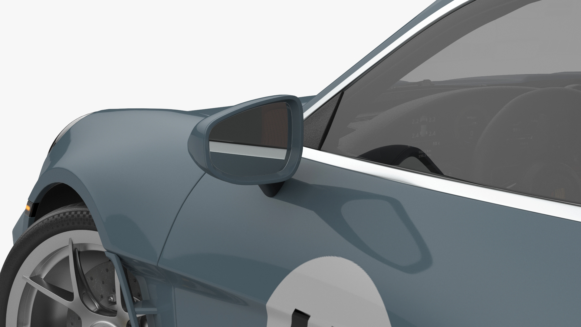 3D Sport Car Porsche 911 2024 Blue Rigged model