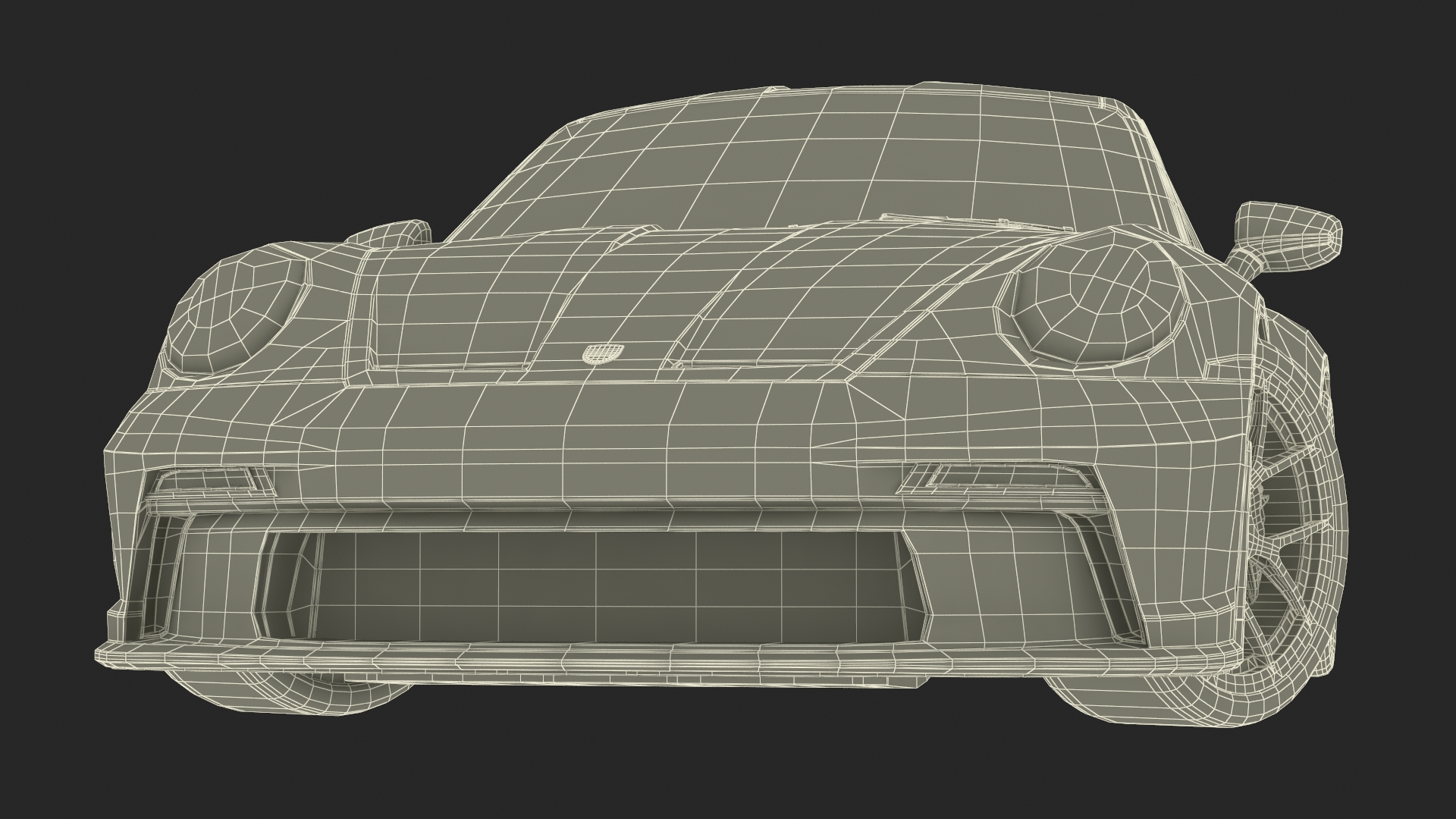 3D Sport Car Porsche 911 2024 Blue Rigged model