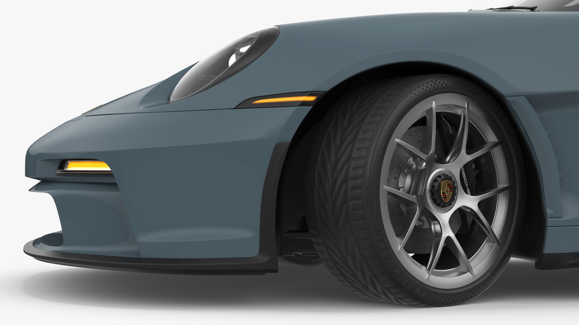 3D Sport Car Porsche 911 2024 Blue Rigged model