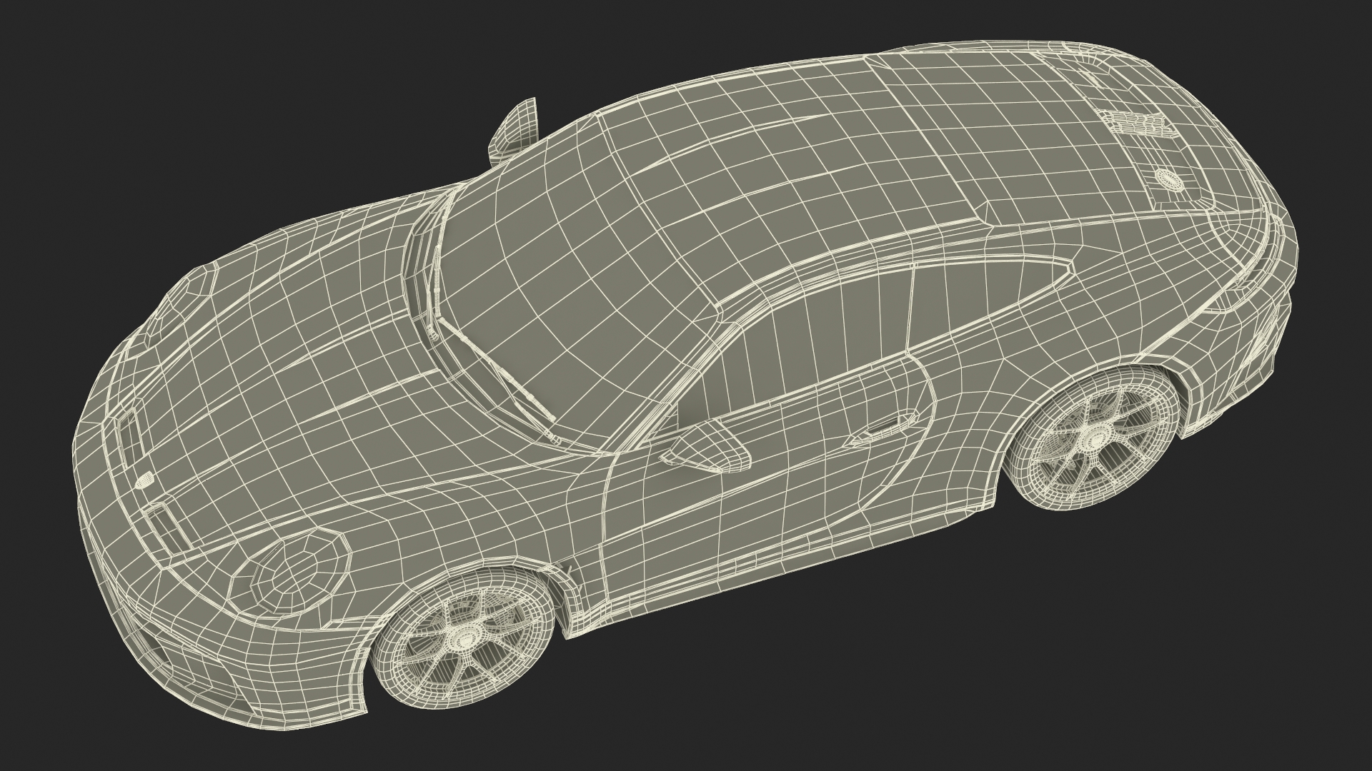 3D Sport Car Porsche 911 2024 Blue Rigged model