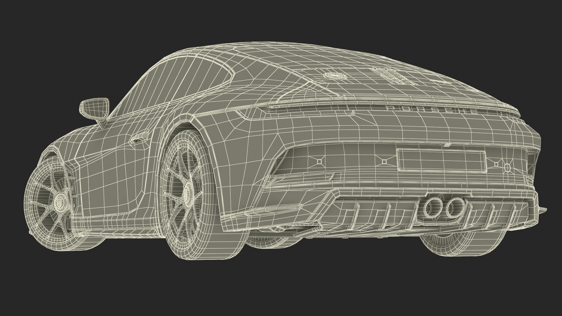 3D Sport Car Porsche 911 2024 Blue Rigged model