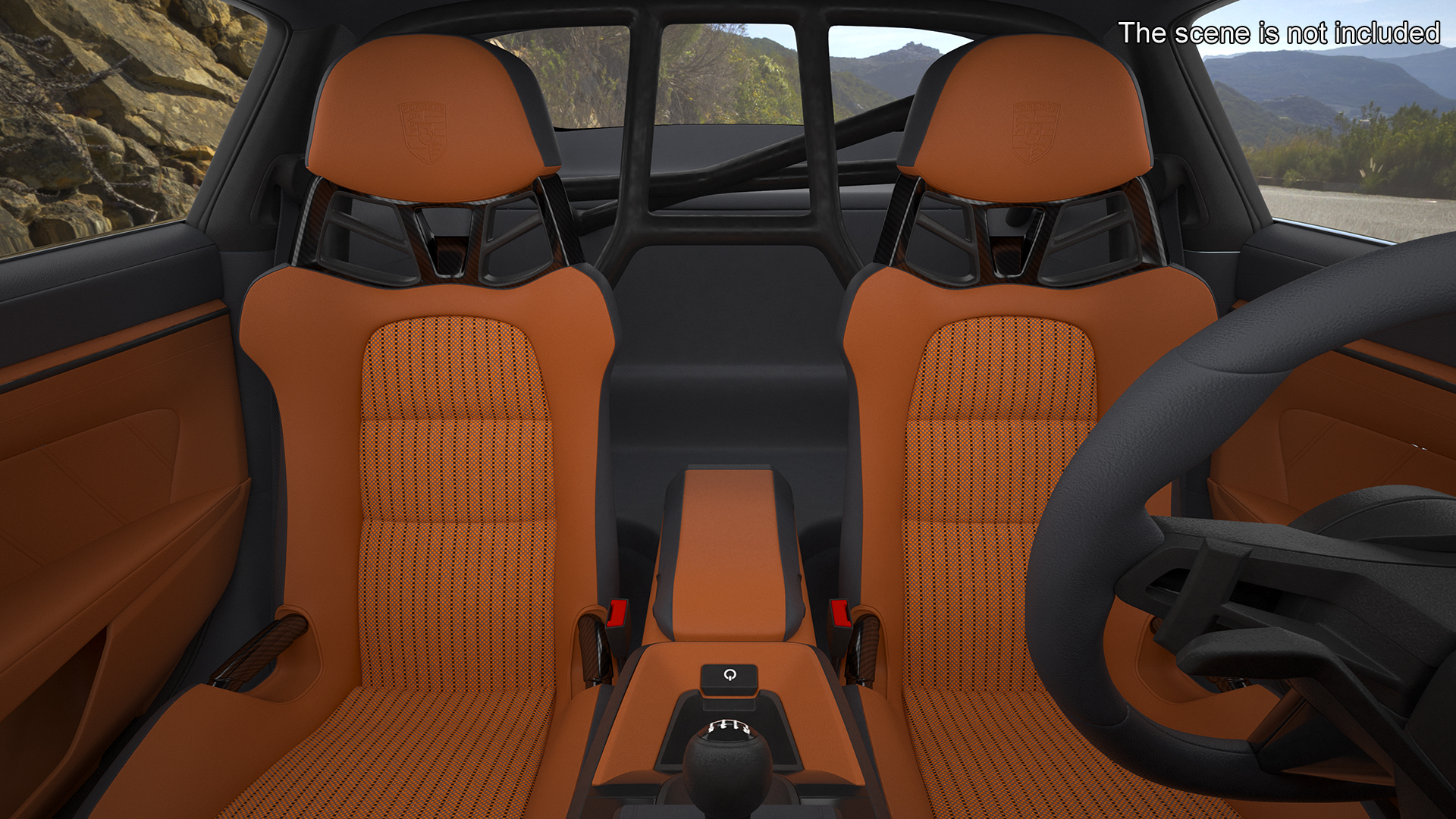 3D Sport Car Porsche 911 2024 Blue Rigged model