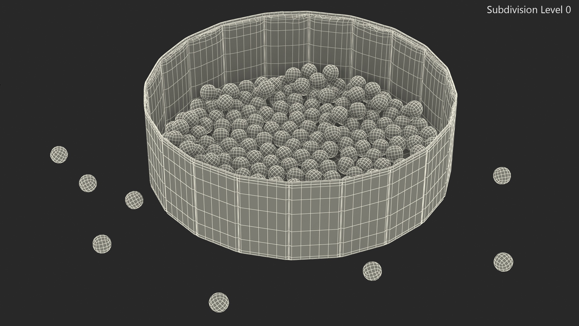 Dry Pool for Kids Size M 3D model