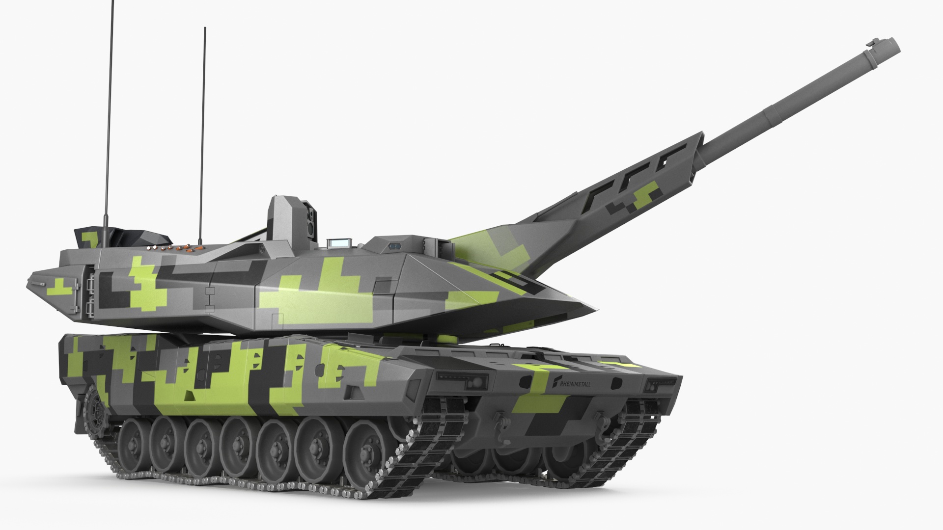 3D model Rheinmetall Panther KF51 MBT Rigged