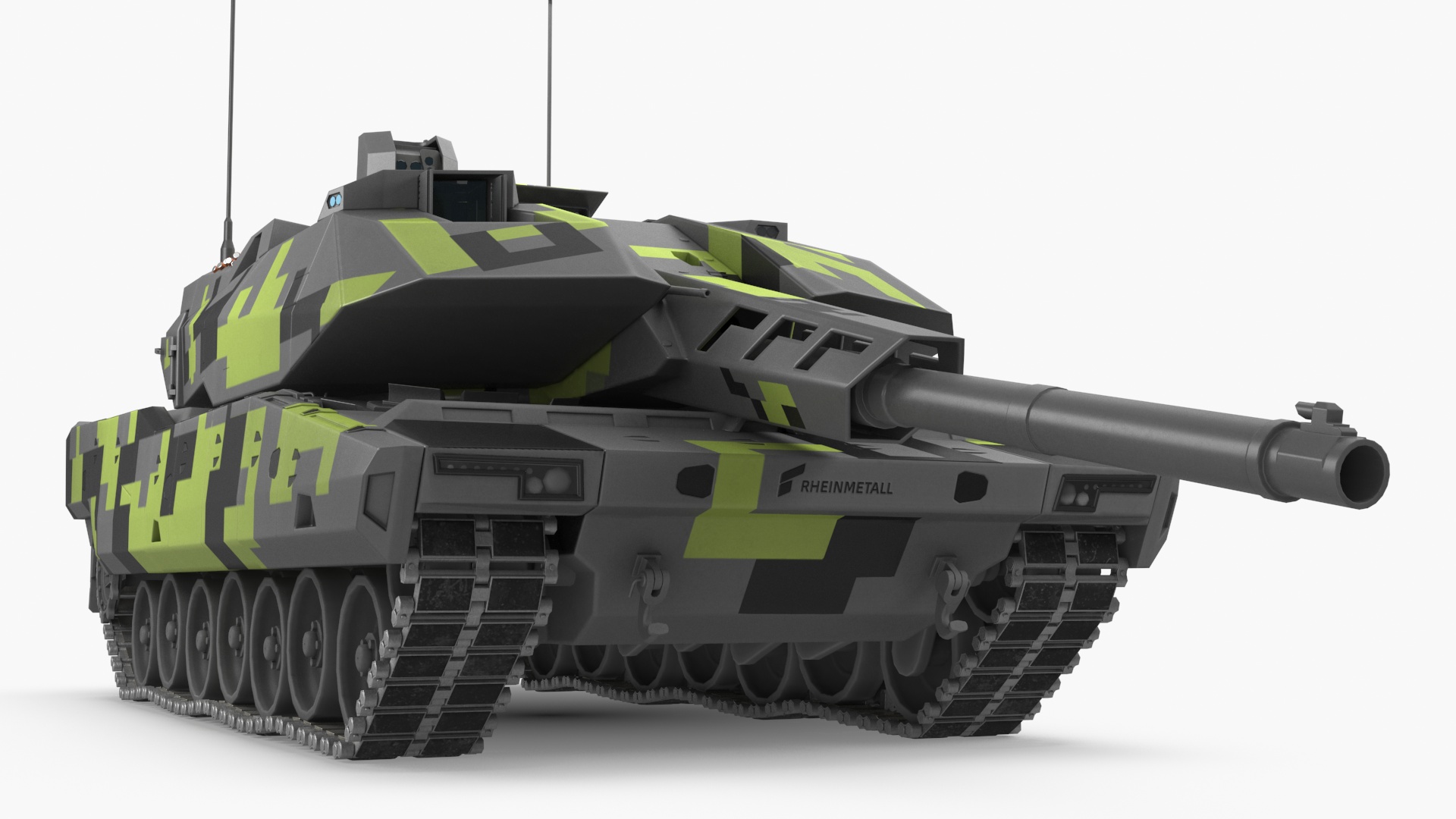 3D model Rheinmetall Panther KF51 MBT Rigged