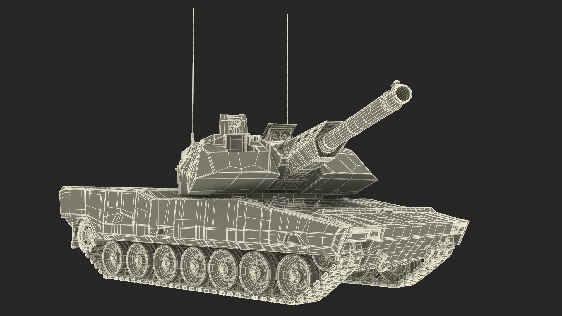 3D model Rheinmetall Panther KF51 MBT Rigged