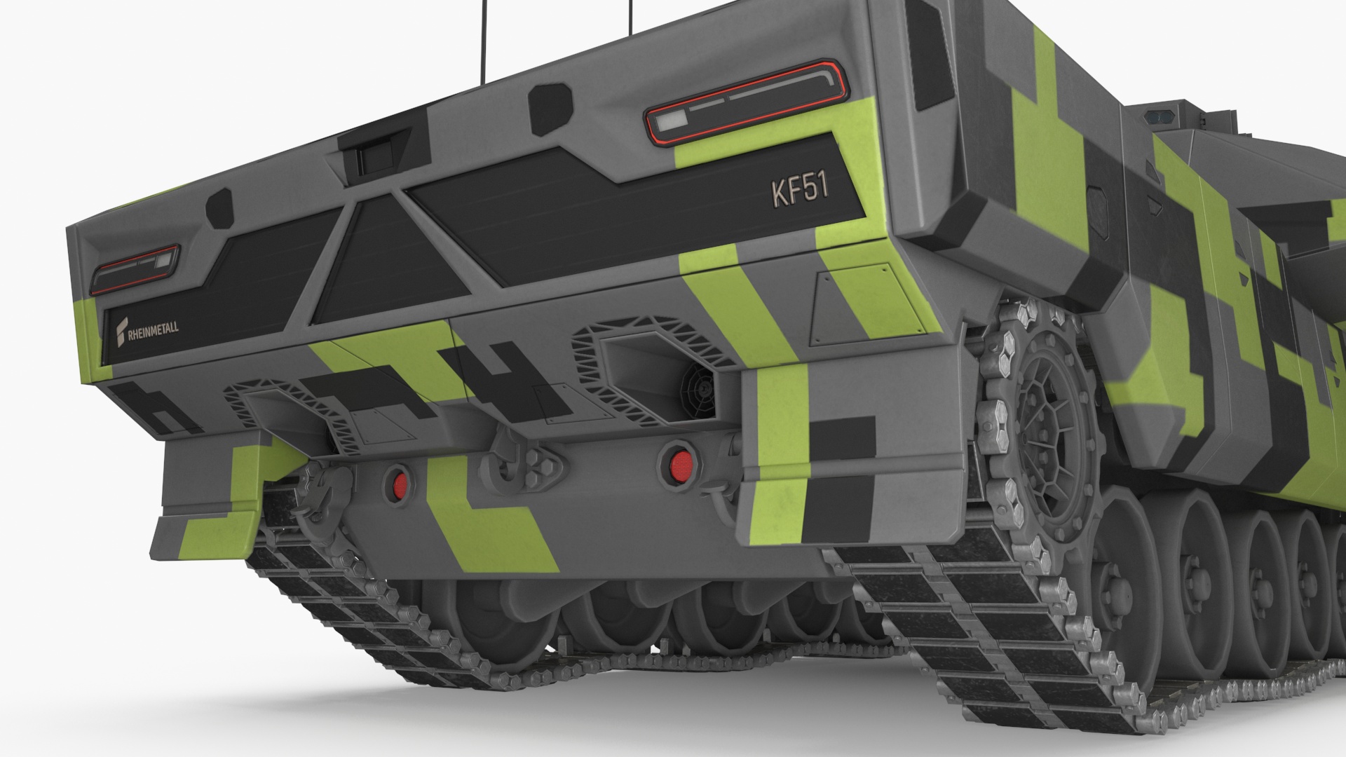 3D model Rheinmetall Panther KF51 MBT Rigged