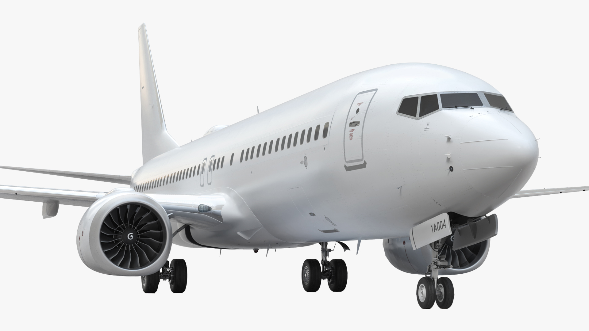 3D White Boeing 737 MAX 8 Rigged for Cinema 4D model