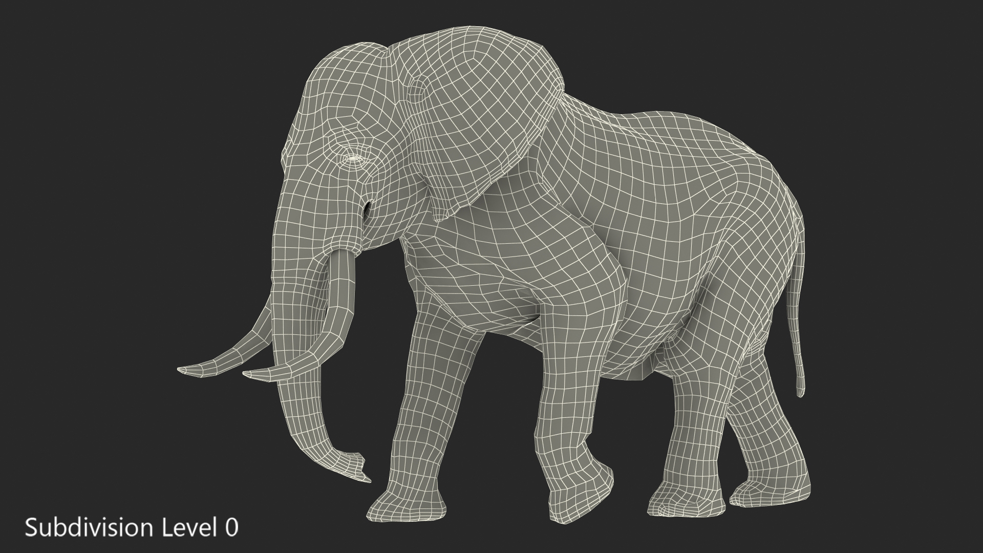 3D Animated Elephant Walking Fur Rigged