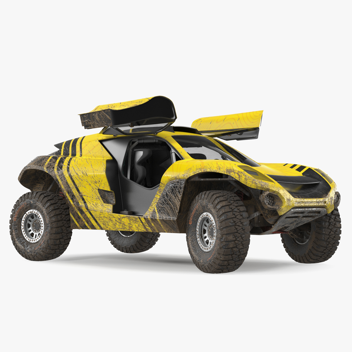 3D model Extreme E Car Racing Electric SUV Dirty Rigged for Cinema 4D