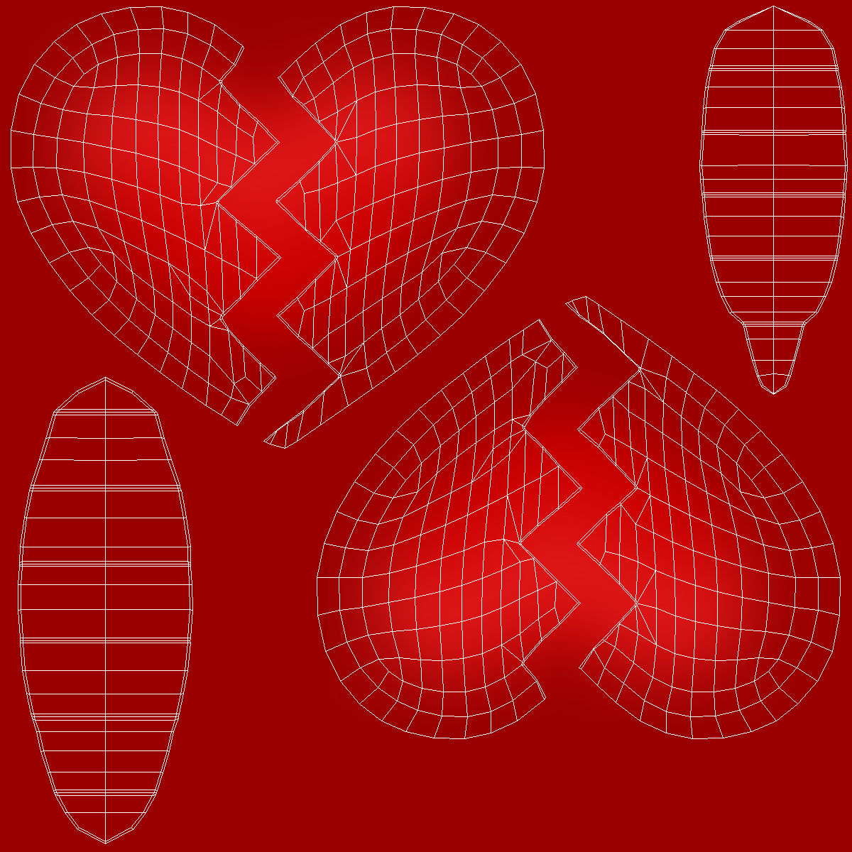 3D Broken Heart Emoji model