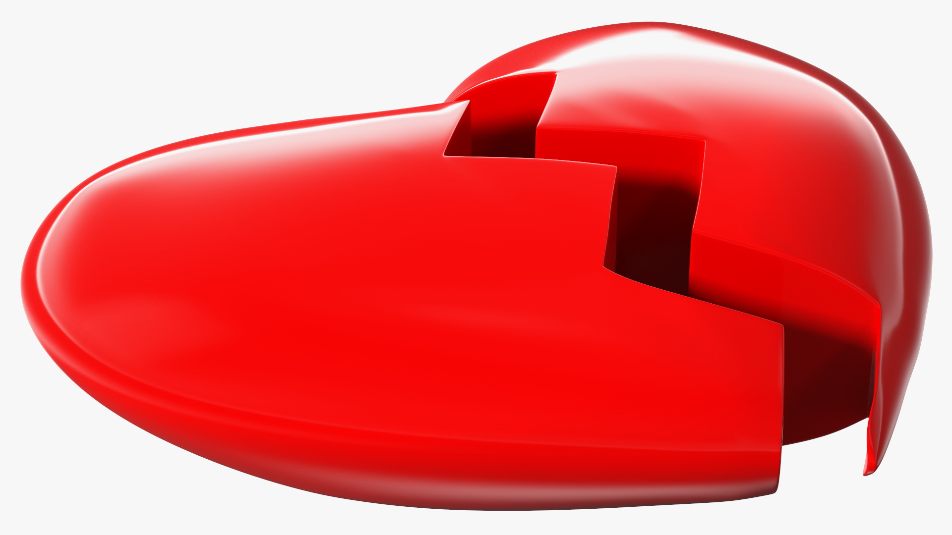 3D Broken Heart Emoji model
