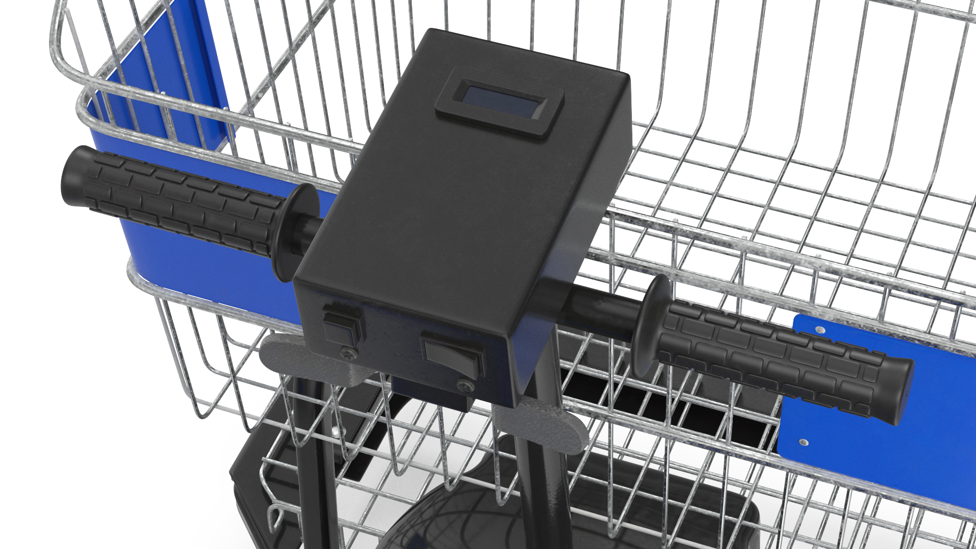 3D Electric Grocery Scooter New Blue model