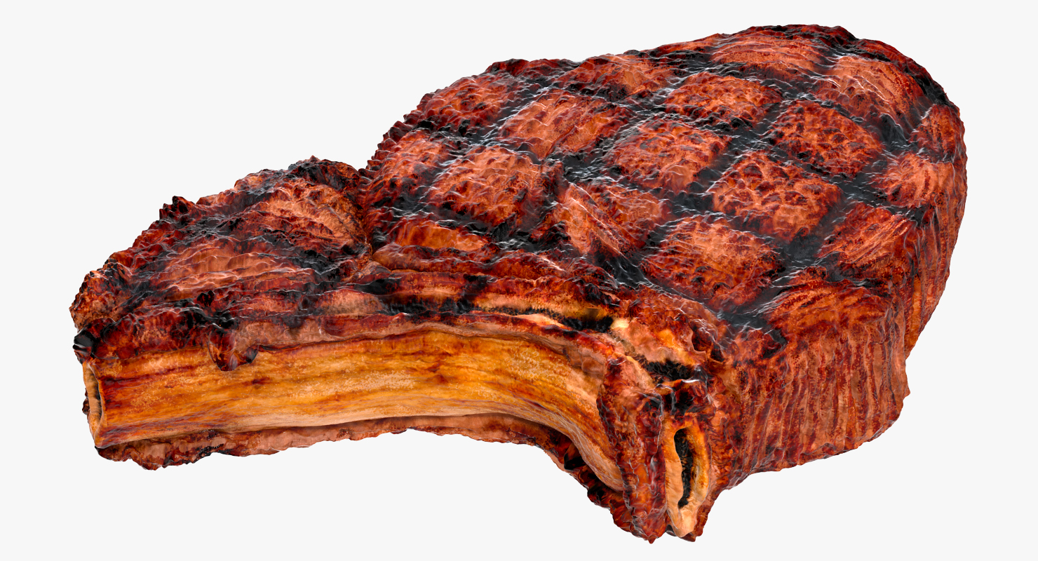 Grilled Flank Steak Bone In 3D