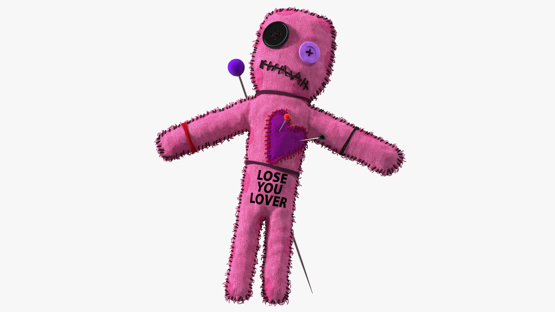 Voodoo Doll Pink Funny 3D