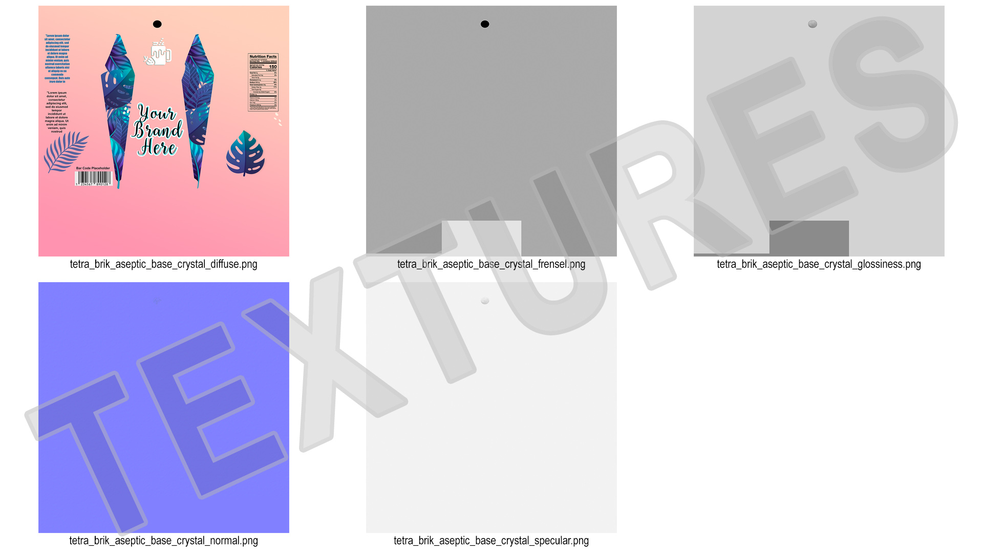 3D Small Aseptic Carton with Straw Hole Mockup Pink model