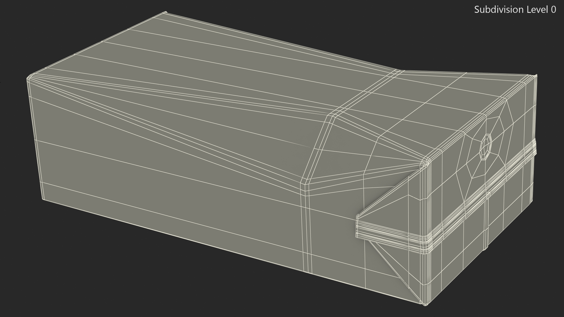 3D Small Aseptic Carton with Straw Hole Mockup Pink model