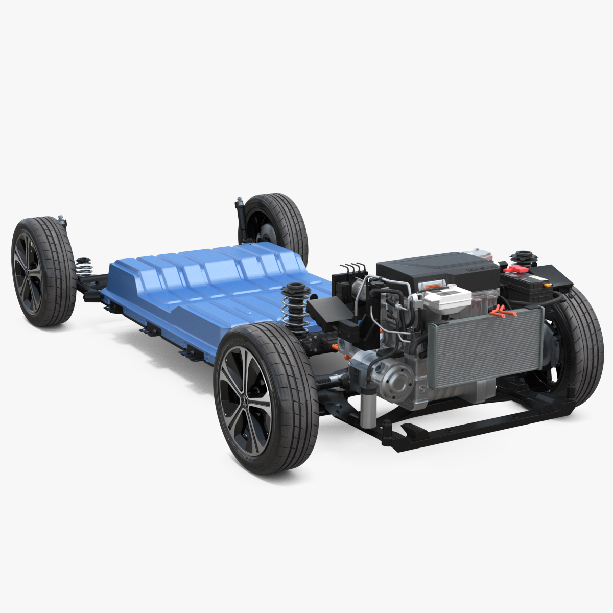 Nissan Leaf Engine and Chassis and Battery Pack