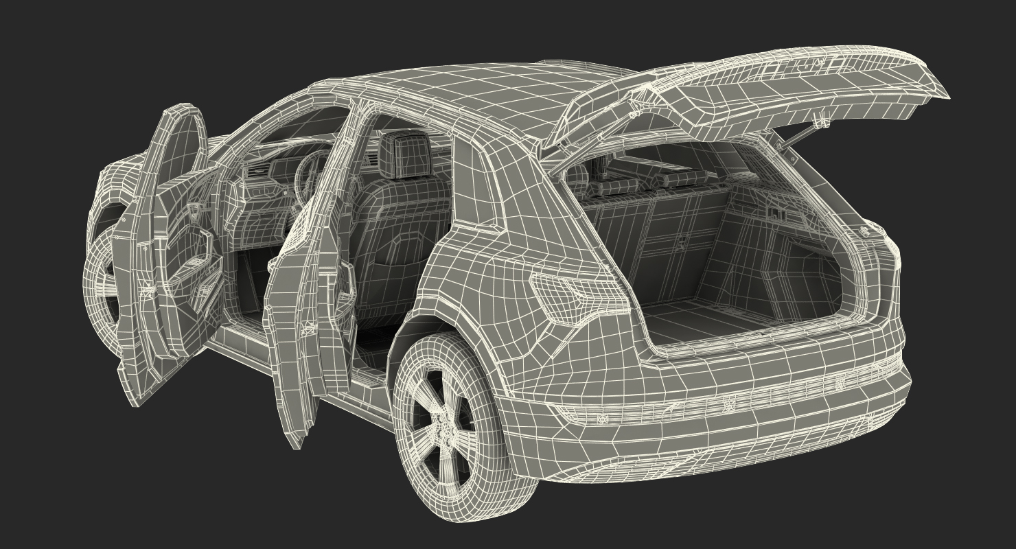 3D Audi E-tron Rigged model