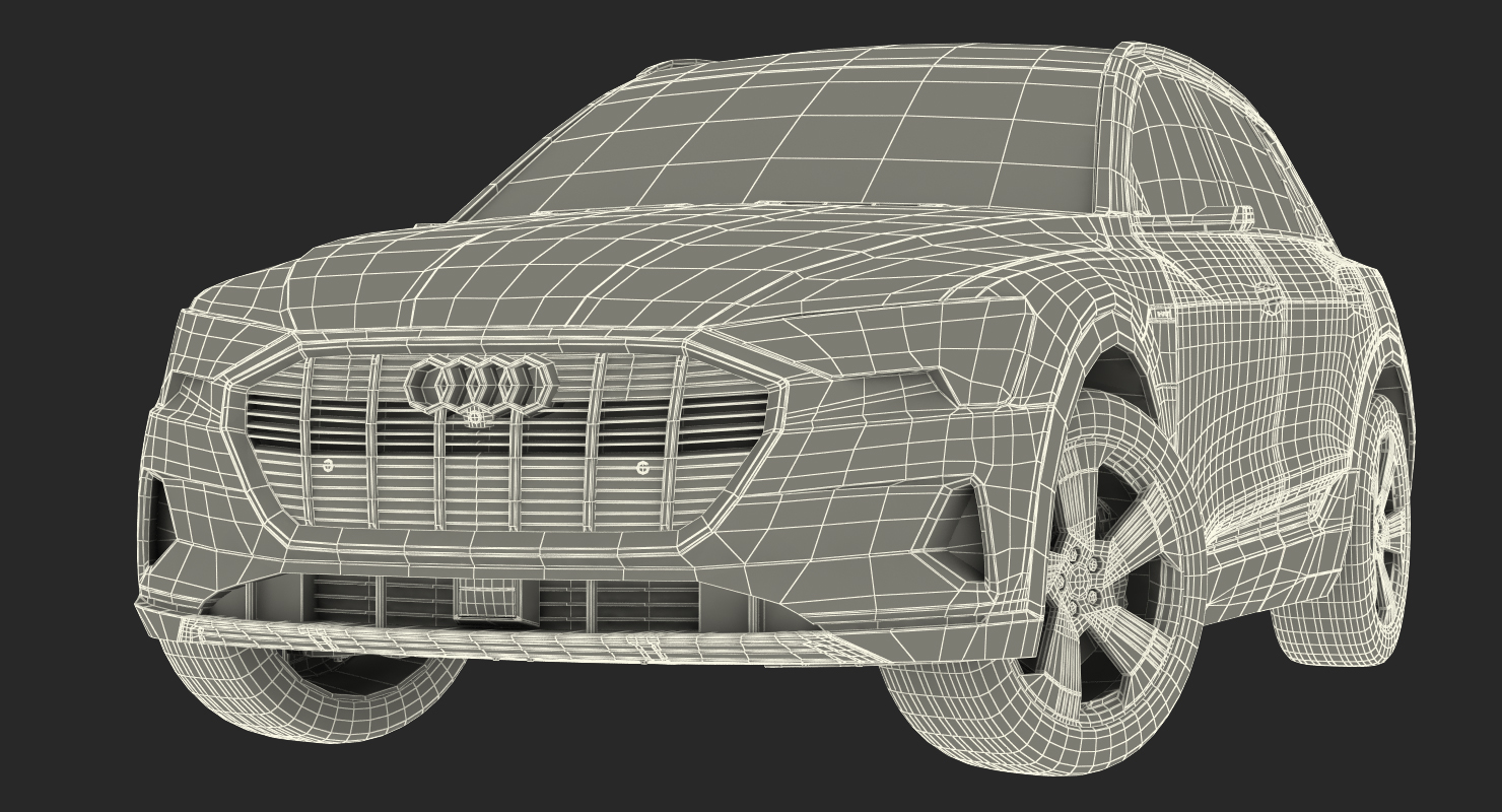 3D Audi E-tron Rigged model